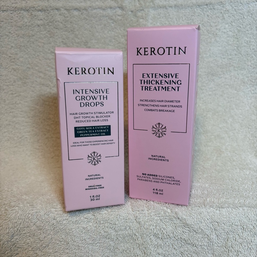 Kerotin Intensive Growth Drops and Extensive Thickening Treatment Bundle